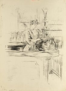 Nainen baarissa töissä 1890-luvun lopulla tekijältä Albert de Belleroche